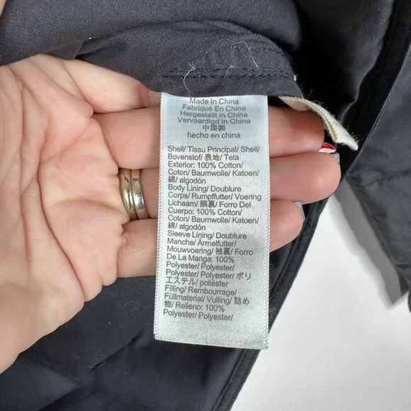 Madewell Quilted Shirt Jacket Shacket Black Coal Small #A1166